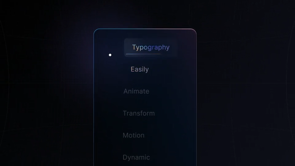 AE模板-创意简洁交互式文字标题演示动画-1