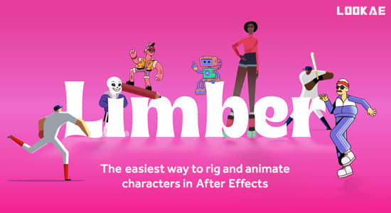 AE脚本-二维人物角色骨骼IK绑定动画控制 Limber V2.1.2 含预设库-1