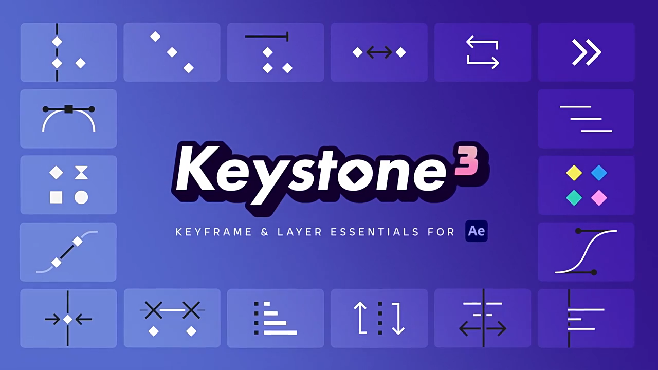 AE脚本-Keystone V3.0.4多个关键帧对齐翻转偏移拉伸颜色控制脚本-1