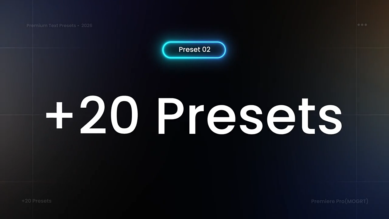 PR模板-20个基本简约文字标题动画预设-1