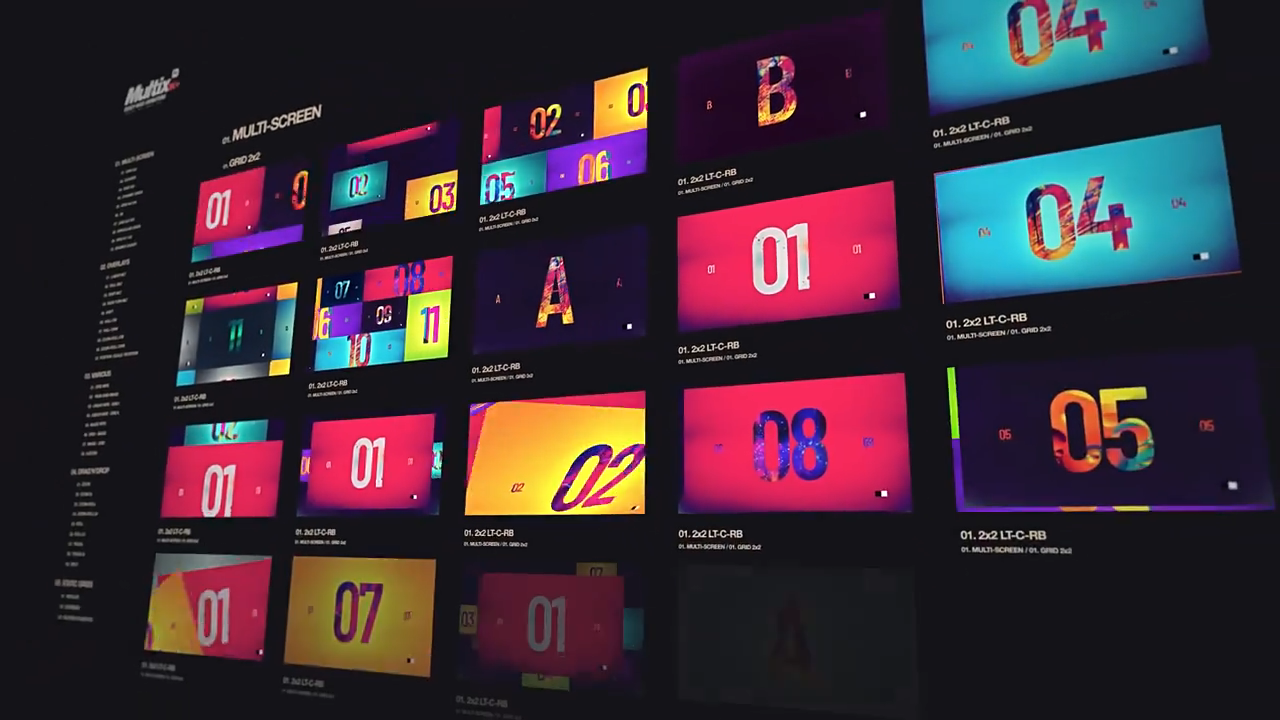 AE脚本-1000+个分屏展示模版+过渡转场预设动画-1