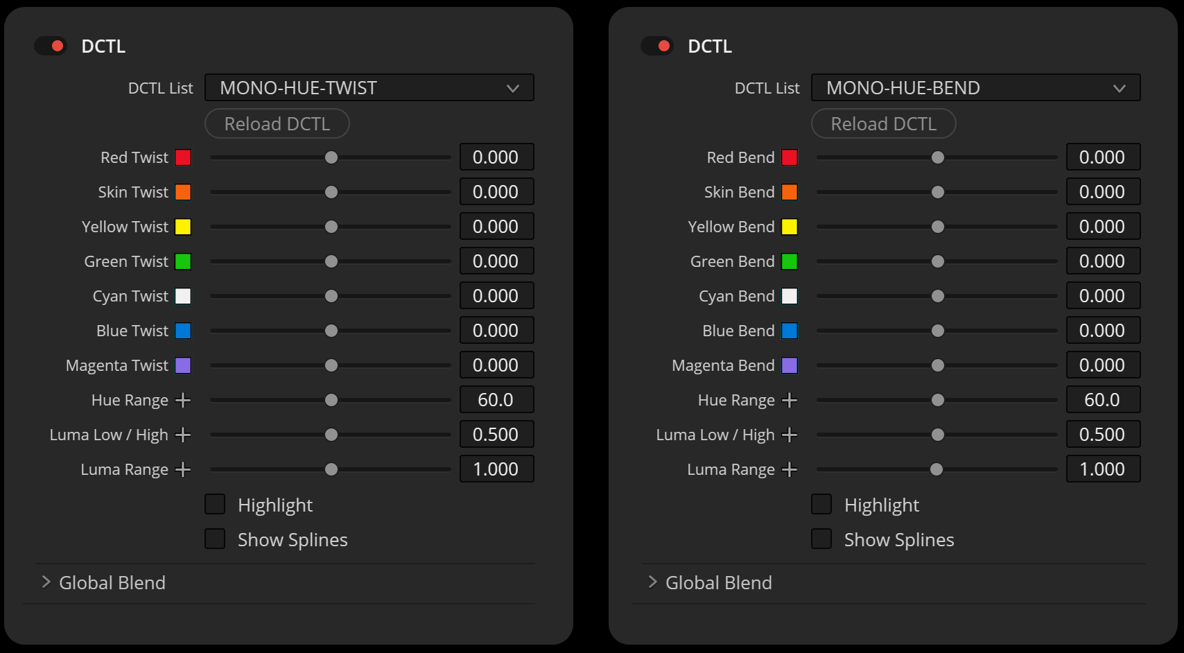 达芬奇色调扭曲DCTL调色节点预设 MonoNodes – HUE TWIST & BEND DCTLS V2.1-1 达芬奇色调扭曲DCTL调色节点预设 MonoNodes – HUE TWIST & BEND DCTLS V2.1-1