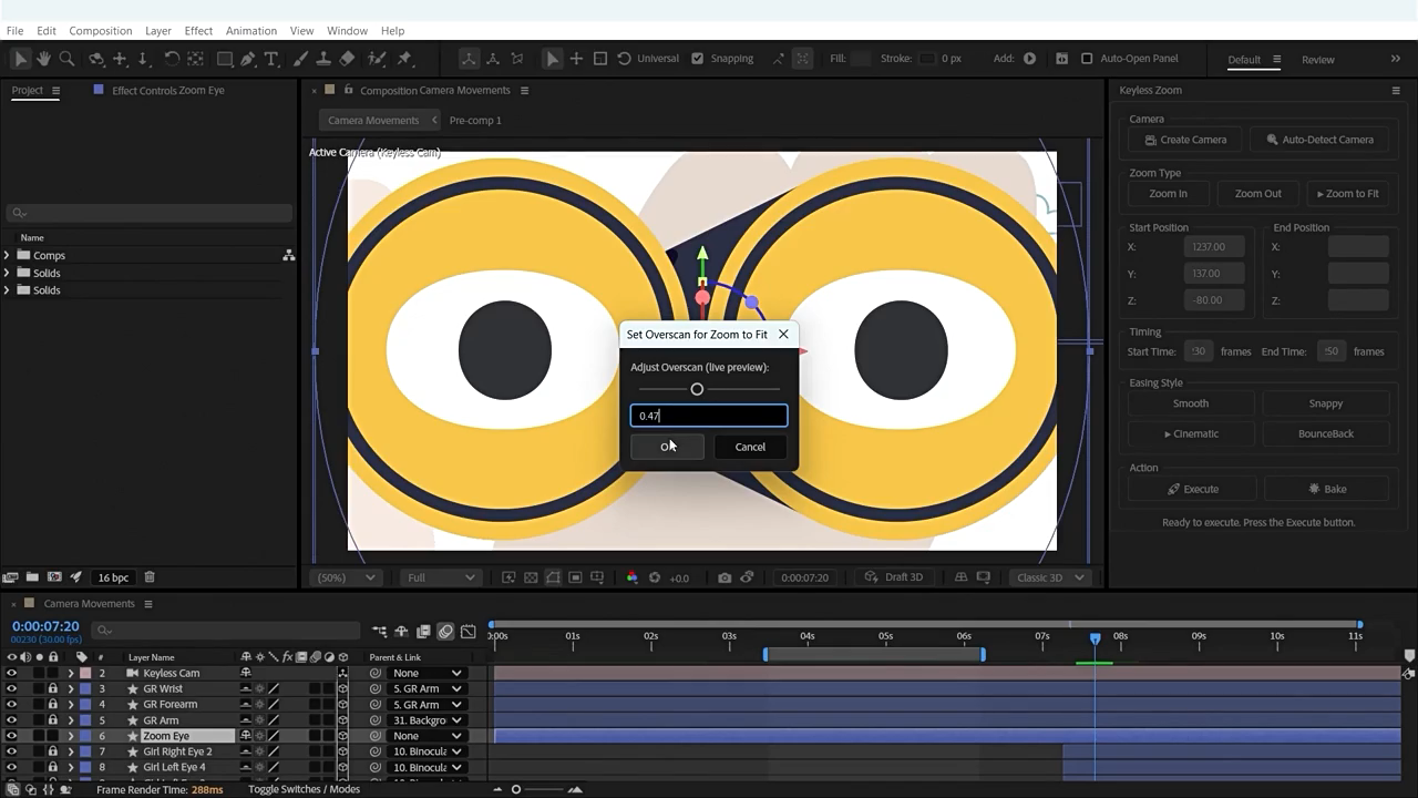 AE脚本-Keyless Zoom v1.0摄像机运动变焦缩放工具 含使用教程-1