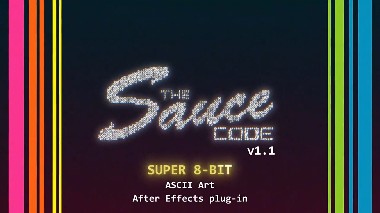 AE插件-TheSauceCode v1.1创意ASCII字符艺术效果Win版+含使用教程-1