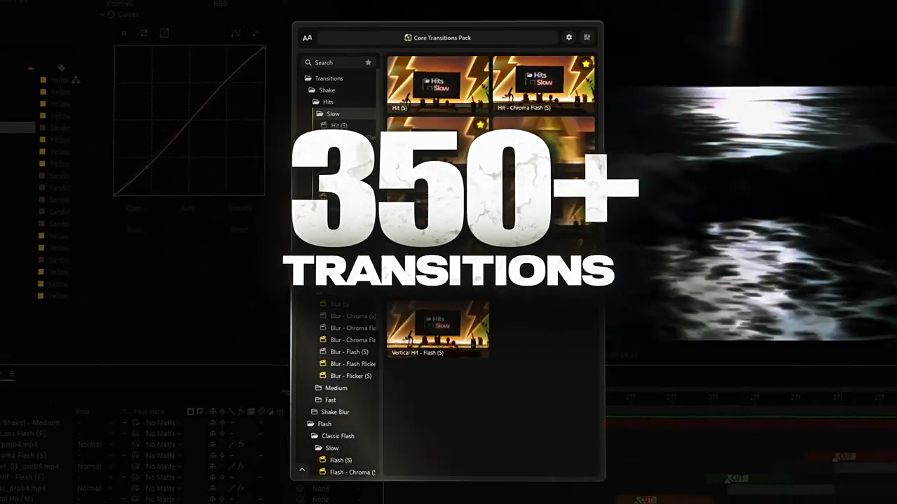 AE脚本/模板-350种专业电影级动态流畅视频无缝转场预设-1