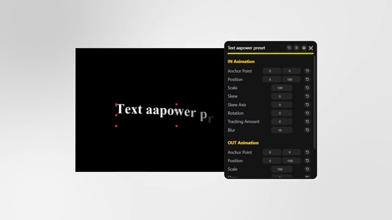 AE脚本/模板-100组简单文字标题缓入缓出动画预设-1