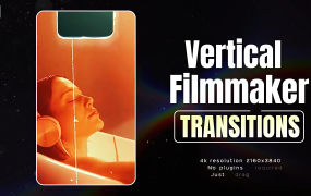 FCPX插件-9组竖屏电影胶片灼烧闪烁刮痕视频转场预设