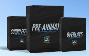 达芬奇插件-Ryan Herrick 25个终极文字动画预设+叠加视频音效素材包