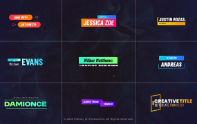 AE/PR模板-40组彩色动感文字标题动画