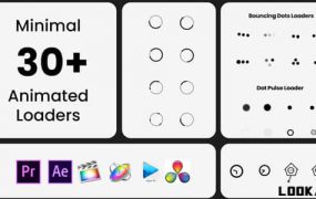 30个极简圆形加载合集MOV动画 有透明通道