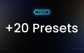 PR模板-20个基本简约文字标题动画预设