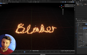 Blender插件-Draw Fire Tool v2.0路径火焰特效生成器+使用教程