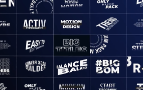 AE/PR模板-290组现代时尚流行图形文字标题排版动画V2