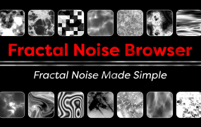 AE脚本-Fractal Noise Browser v1.0 可视化分形噪波与湍流噪波动画200种预设  含使用教程